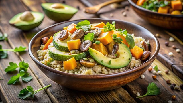 Hearty Vibrant Roasted Squash Mushroom Quinoa Bowl A Delicious Healthy Vegetarian Meal