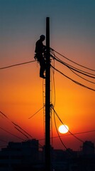 A close-up of an electrical engineer hands adjusting cables inside a control box
