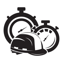 Fast Worker Construction Time Clock Icon