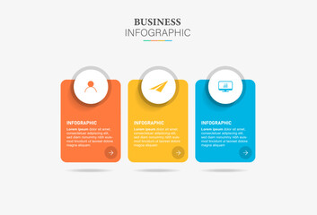 Obraz premium Steps business data visualization timeline process infographic template design with icons