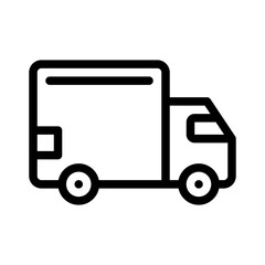 delivery truck line icon