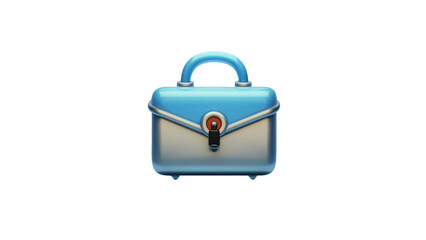A stylish blue handbag graphic, great for fashion-related content or accessory displays.