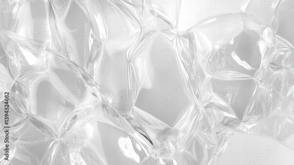 Aufkleber bubble wrap abstraction: a close-up shot captures the intricate textures of bubble wrap. the play of