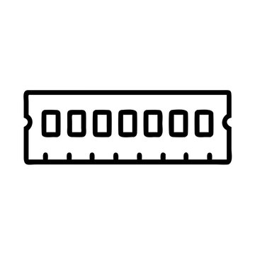 black ram memory module icon clip art preview