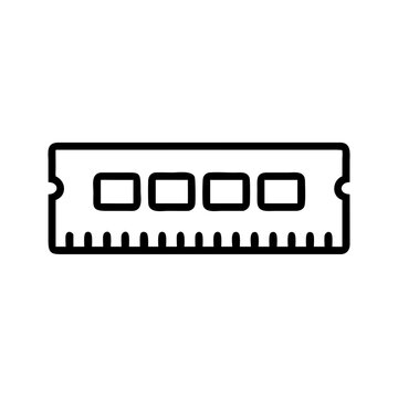 black ram memory module icon clip art preview