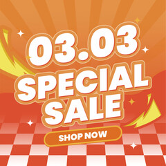 03.03 Special Sale Banner with Bold Text and Energetic Design
