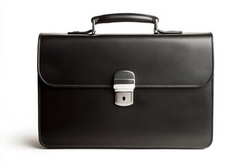 Black Leather Briefcase - Professional Business Accessory