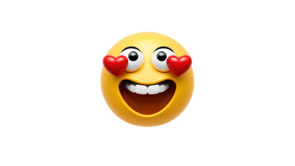 A lovable heart-eyes emoji that conveys affection, excitement, or happiness.