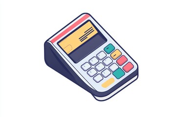Colorful Modern Payment Terminal Illustration