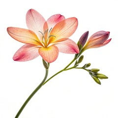 Fototapeta premium pink lily isolated on white