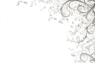 Elegant Floral Design Border