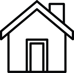Fototapeta premium House flat outline simple signs for real estate