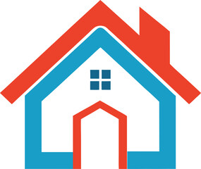 Real estate Vector home icon isolated on transparent background