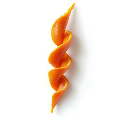 A Vibrant, Spiraling Orange Peel, A Playful Twist Of Citrus Zest Against A Stark Isolated on Transparent Background