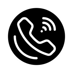telephone glyph icon