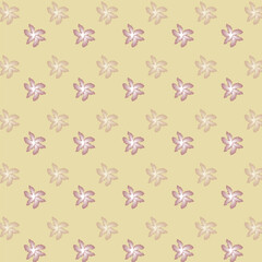 Monochrome burgundy flowers Seamless pattern on a yellow background Hand drawn watercolor illustration For design fabrics textiles wallpaper prints wrapping paper