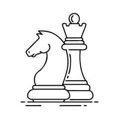 chess piece icon, chess piece vector illustration-simple illustration of chess piece, perfect for chess piece logos and icons