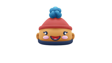 A cozy winter beanie design, great for seasonal, fashion, or holiday content.