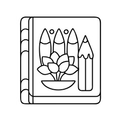 coloring book icon, coloring book vector illustration-simple illustration of coloring book, perfect for coloring book logos and icons