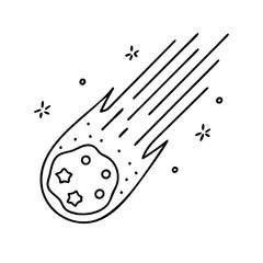 comet icon, comet vector illustration-simple illustration of comet, perfect for comet logos and icons