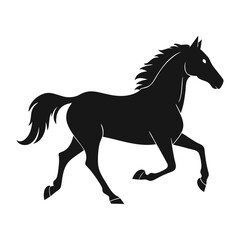 Galloping Horse Silhouette Vector Illustration