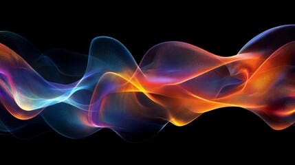 Abstract Colorful Wave Energy Flow