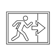 emergency exit icon, emergency exit vector illustration-simple illustration of emergency exit, perfect for emergency exit logos and icons