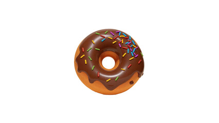 A classic chocolate donut illustration, ideal for bakery or sweet snack graphics.