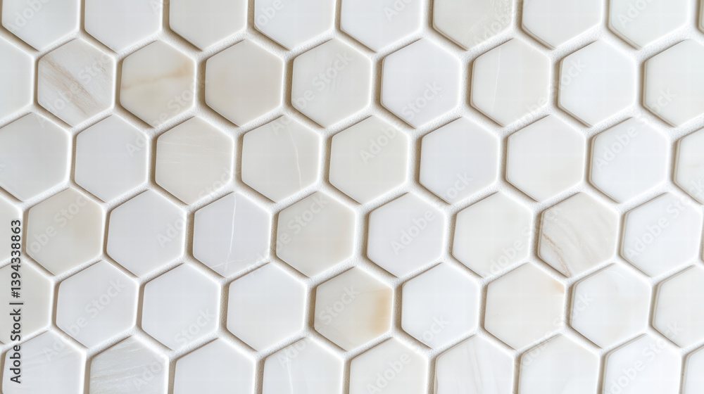 Poster honeycomb tile pattern: a close-up view showcases the intricate detail of a honeycomb tile pattern. 