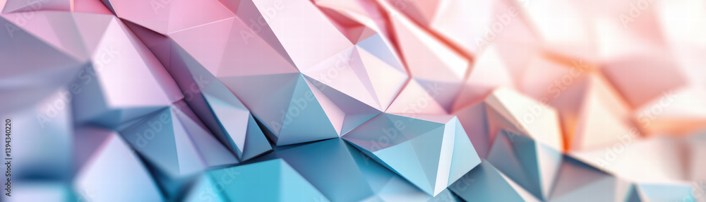 Poster geometric abstraction: a mesmerizing abstract composition showcasing a multifaceted, three-dimension