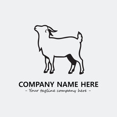 Head of goat illustration black and white for logo company vector image
