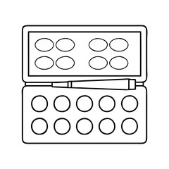 makeup palette icon, makeup palette vector illustration-simple illustration of makeup palette, perfect for makeup palette logos and icons