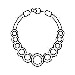 necklace icon, necklace vector illustration-simple illustration of necklace, perfect for necklace logos and icons