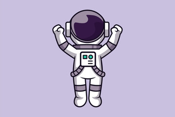 Astronaut Birthday Character Illustration Jumping For Joy