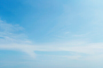 Beautiful clouds during spring time in a Sunny day. Blue sky and white fluffy clouds.