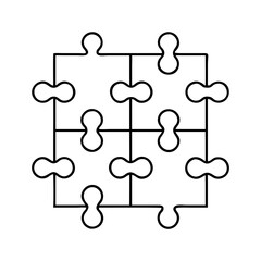 Fototapeta premium puzzle icon, puzzle vector illustration-simple illustration of puzzle, perfect for puzzle logos and icons