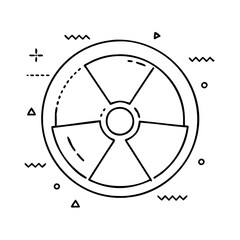 radiation symbol icon, radiation symbol vector illustration-simple illustration of radiation symbol, perfect for radiation symbol logos and icons