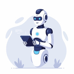 A robotic vector illustration for the education 