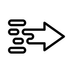 fast arrow line icon