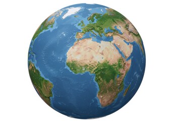 Fototapeta premium A view of the earth showing africa europe and the atlantic ocean area