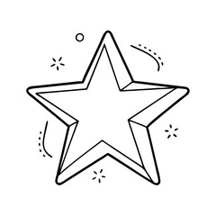star icon, star vector illustration-simple illustration of star, perfect for star logos and icons