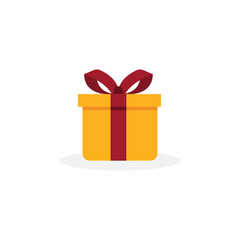 Gift boxes icons set. Collection of colorful gift boxes with ribbon bow on white background. Holiday presents. Vector illustration.