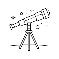 telescope icon, telescope vector illustration-simple illustration of telescope, perfect for telescope logos and icons