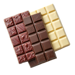 Assorted Chocolate Bars in Three Varieties for Sweet Indulgence