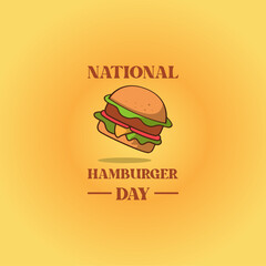 vector graphic of National Hamburger Day ideal for National Hamburger Day celebration