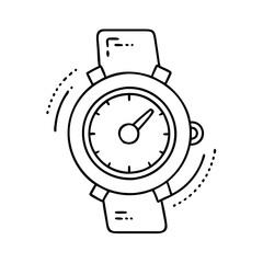 watch icon, watch vector illustration-simple illustration of watch, perfect for watch logos and icons