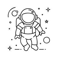 astronaut icon, astronaut vector illustration-simple illustration of astronaut, perfect for astronaut logos and icons