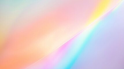 Obraz premium Pastel iridescent gradient background with soft diagonal light split and dreamy multicolor glow