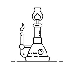 bunsen burner icon, bunsen burner vector illustration-simple illustration of bunsen burner, perfect for bunsen burner logos and icons