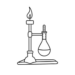 bunsen burner icon, bunsen burner vector illustration-simple illustration of bunsen burner, perfect for bunsen burner logos and icons